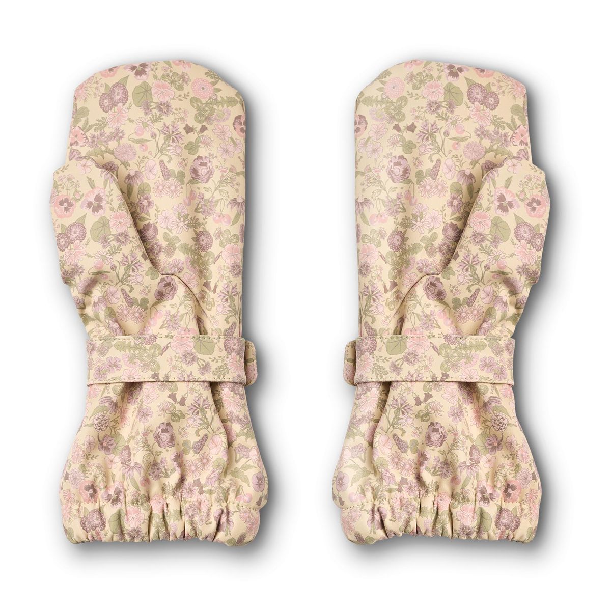 Wheat Kids Rain Mittens || Rose Flower Field