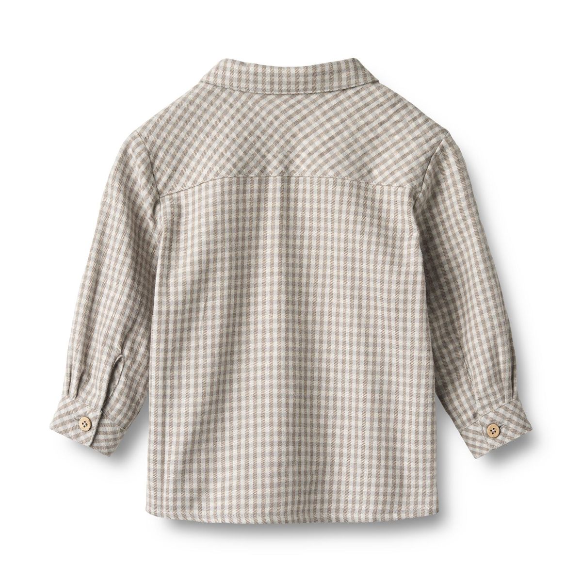 Wheat Kids Shirt Oscar || Grey Brown Check