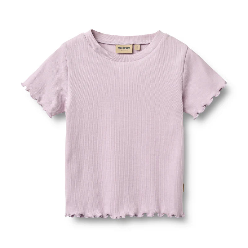 Wheat Kids Rib T-Shirt Alicia || Lavender