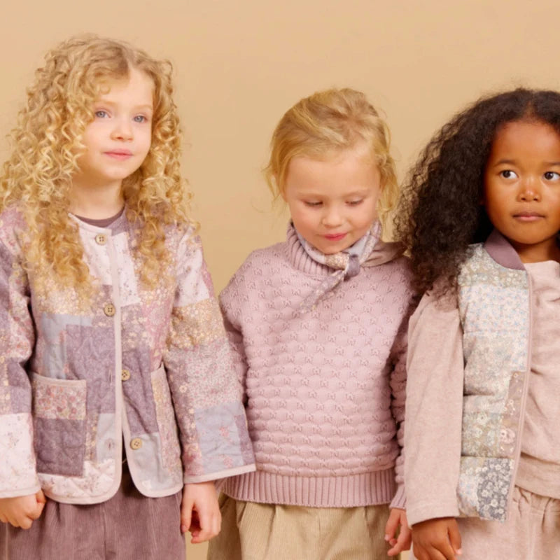 Wheat Kids Chunky Knit Pullover Abby || Soft Lilac