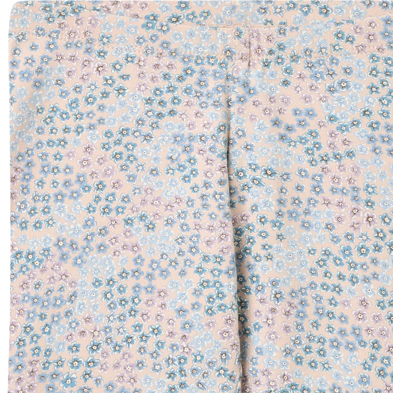 Wheat Kids Jersey Leggings || Powder Blue Flowers