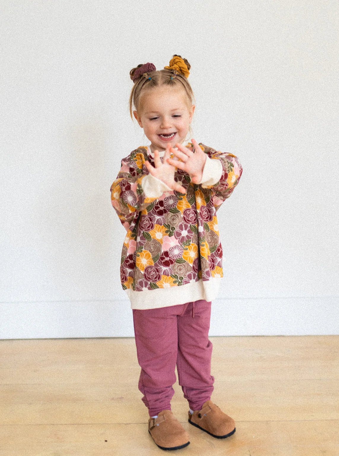 Jax & Lennon Kids Terry Lounge Pants || Dusty Fig