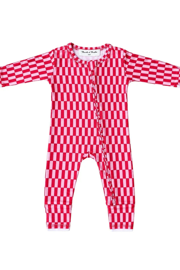 Bambi & Birdie Zipper Sleeper || Candy Cane Check
