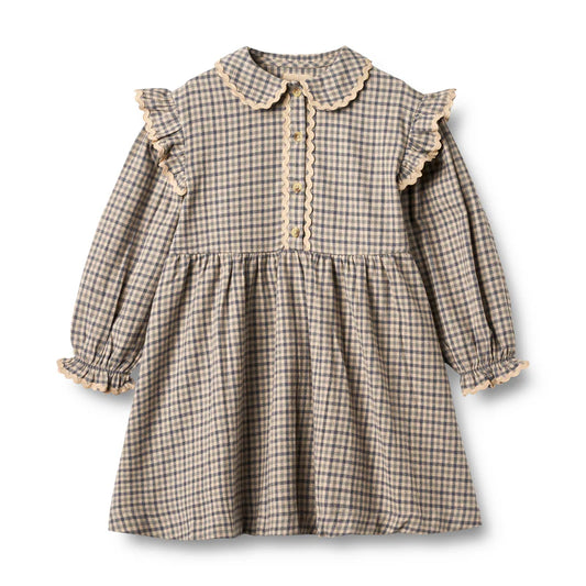 Wheat Kids Alissa Dress || Blue Check