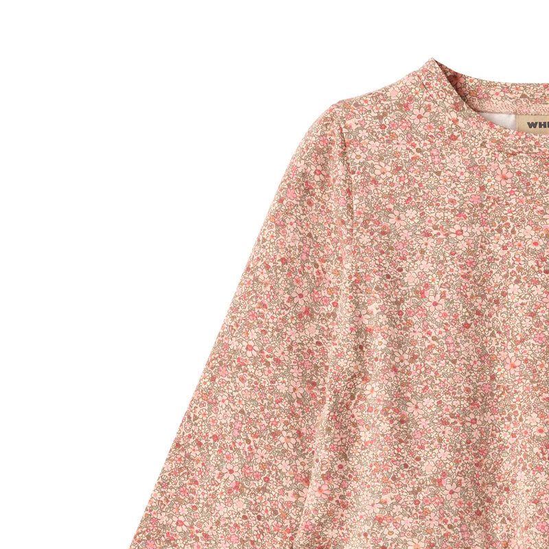Wheat Kids Jersey Dress Bessie || Rose Dust Flower Meadow