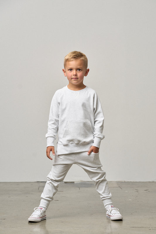 Little Bipsy Pocket Pullover || Heather Grey