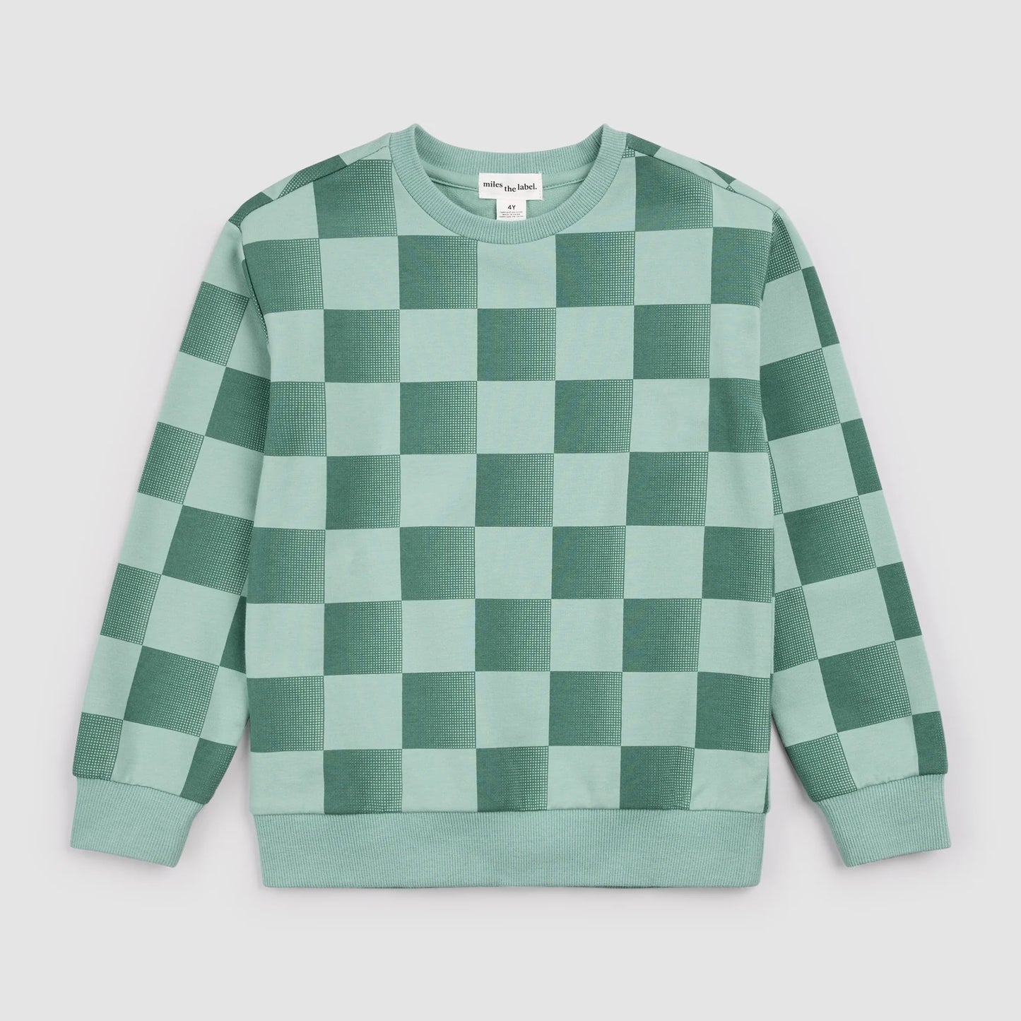 Miles the Label Sweatshirt || Dark Green Check