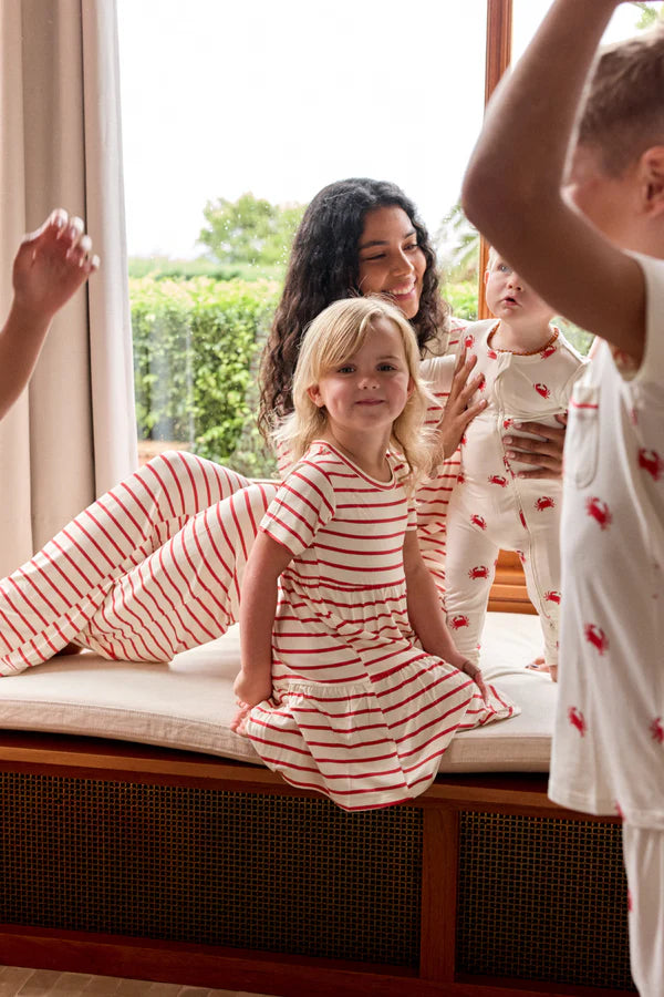 Bambi & Birdie Kids Twirl Dress || Red Stripe