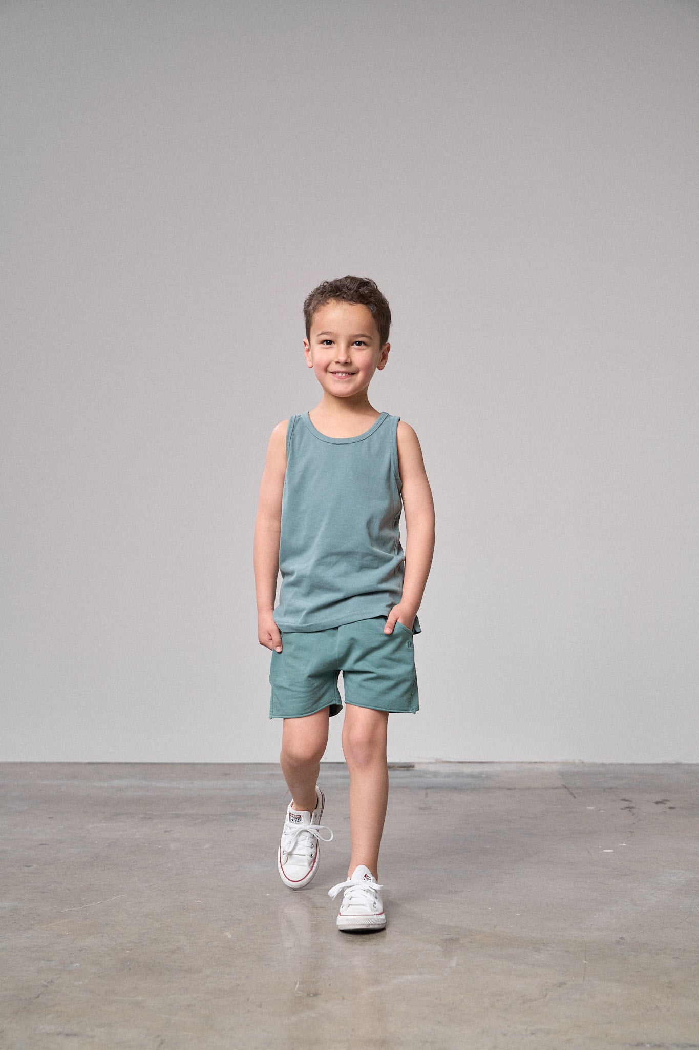 Little Bipsy Raw Edge Harem Shorts || Teal
