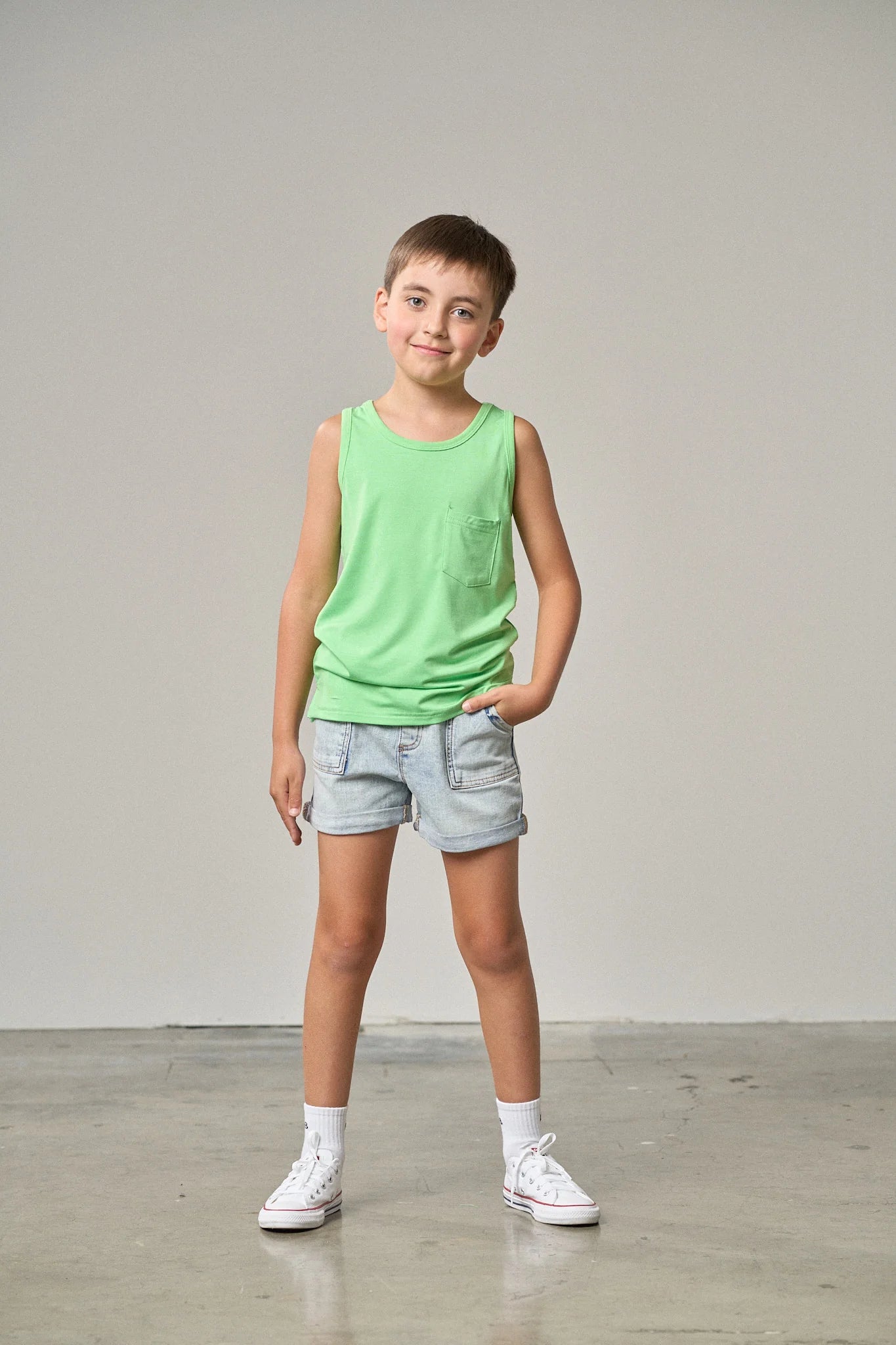 Little Bipsy Rolled Denim Shorts || Light Wash