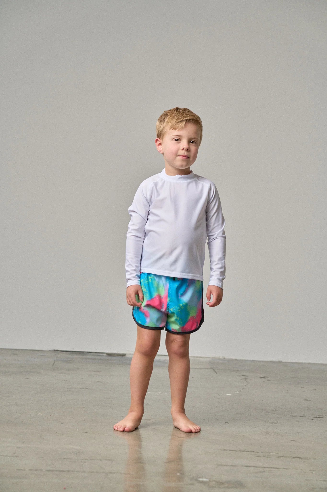 Little Bipsy Boys Swim Short || Neon Watercolor