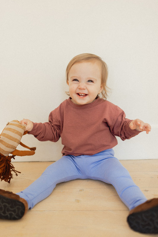 Jax + Lennon Kids Leggings || Morning Fog