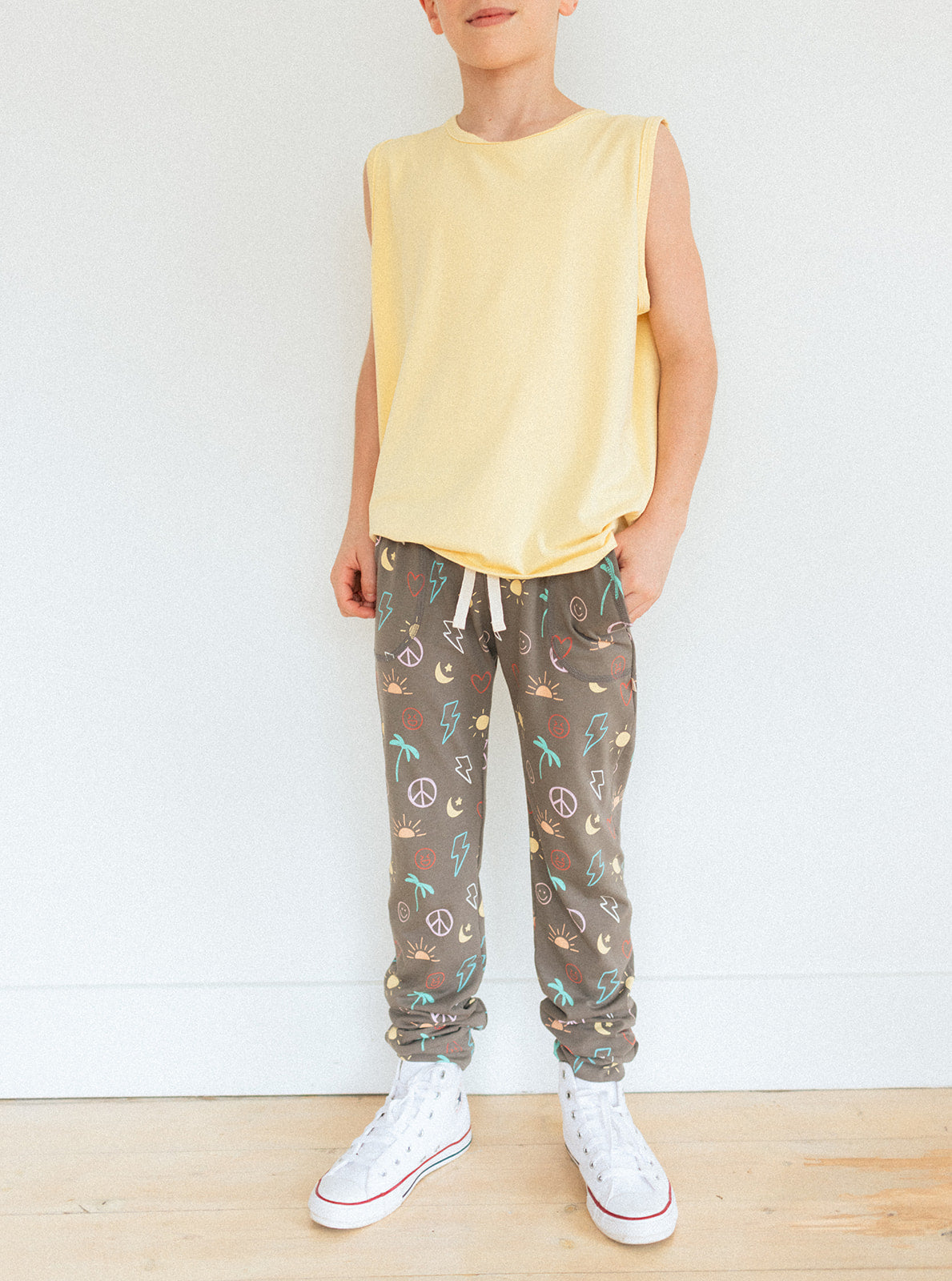 Jax and Lennon Youth Lounge Pants || Sidewalk Chalk