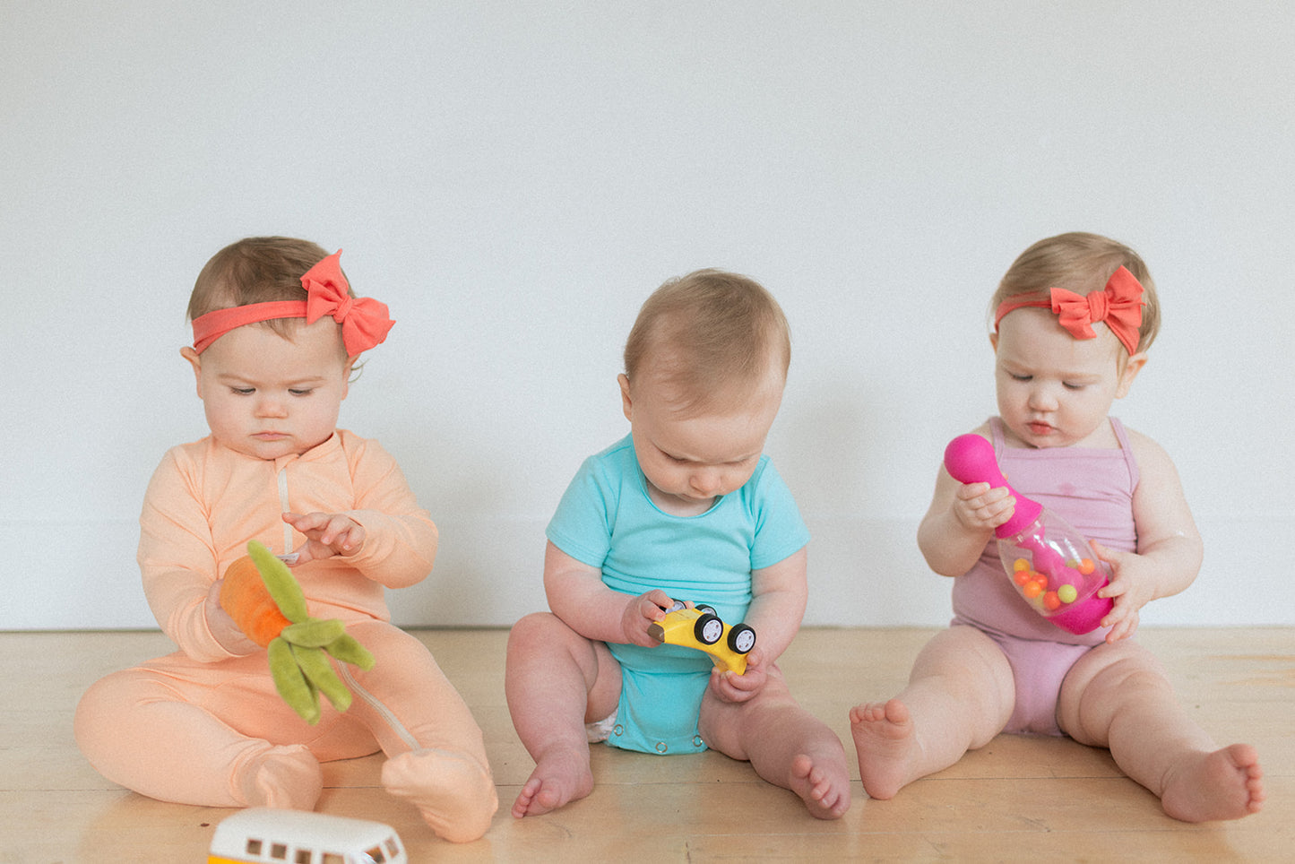 Jax and Lennon Zipper Footed Sleeper || Peach Popsicle