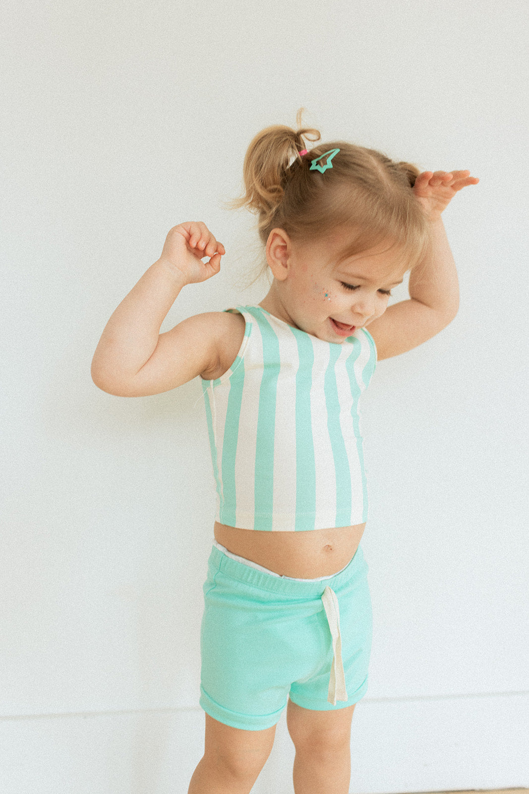 Jax and Lennon High Neck Tank || Cabana Stripe