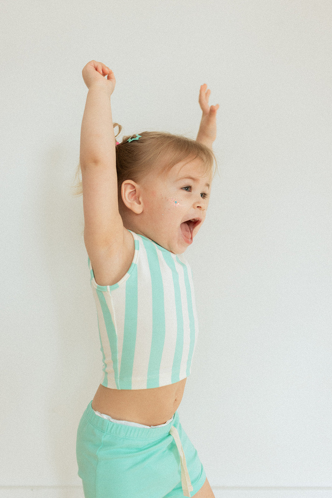 Jax and Lennon High Neck Tank || Cabana Stripe