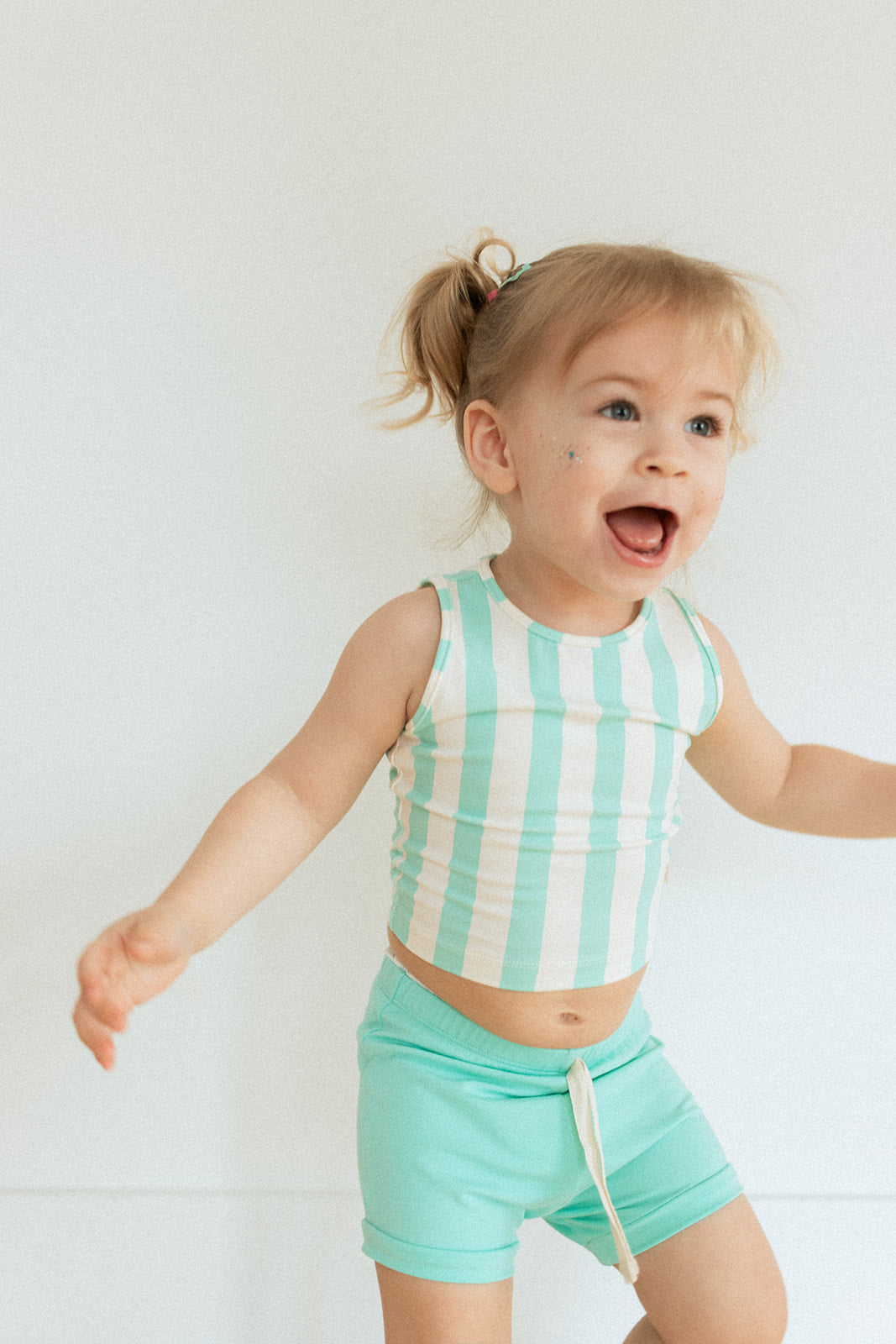 Jax and Lennon High Neck Tank || Cabana Stripe