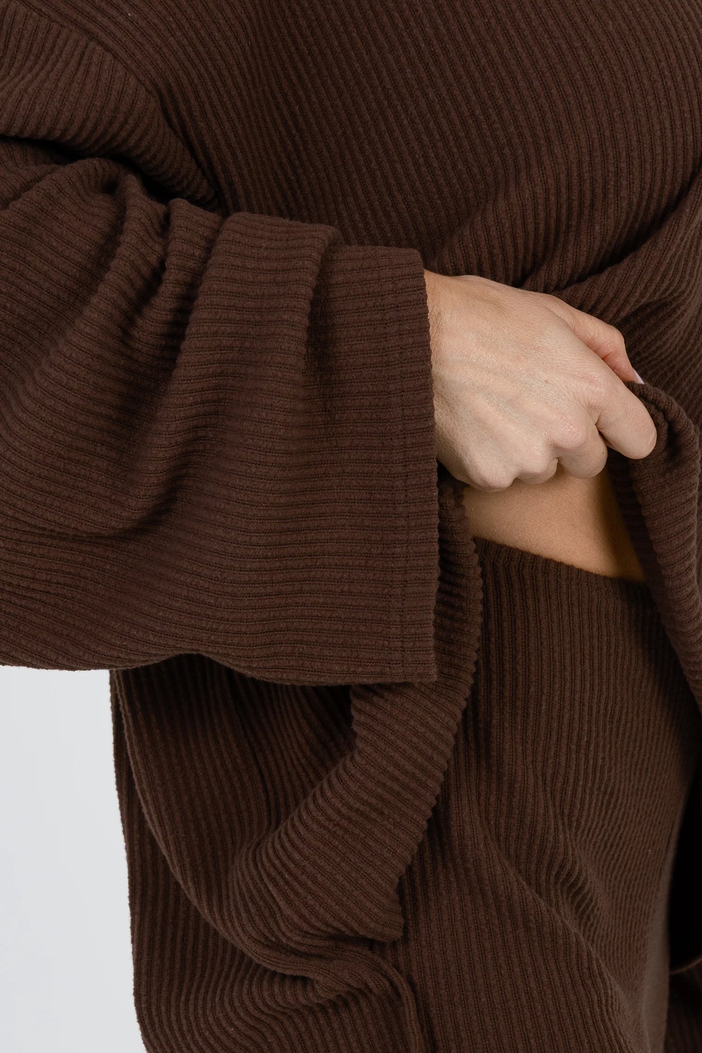 Foxy Kind Yacht Club Pant Set Long Sleeve || Cocoa