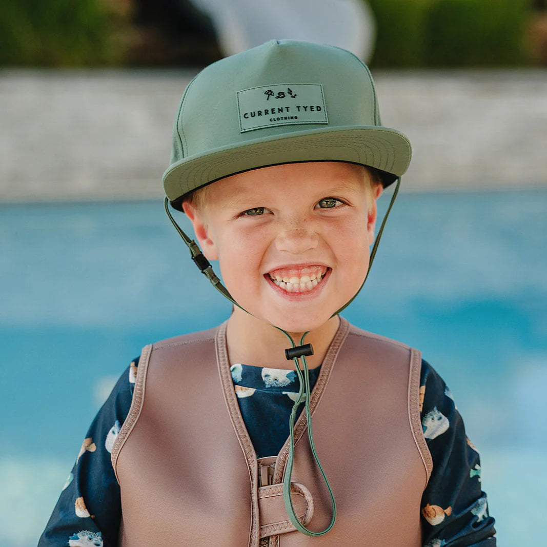 Current Tyed Classic Waterproof Snapback Hat || Pine