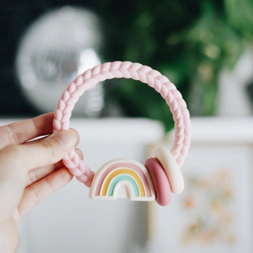 Itzy Ritzy Rattle Silicone Teether || Rainbow