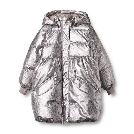 Wheat Kids Puffer Coat Luna || Silver Flower