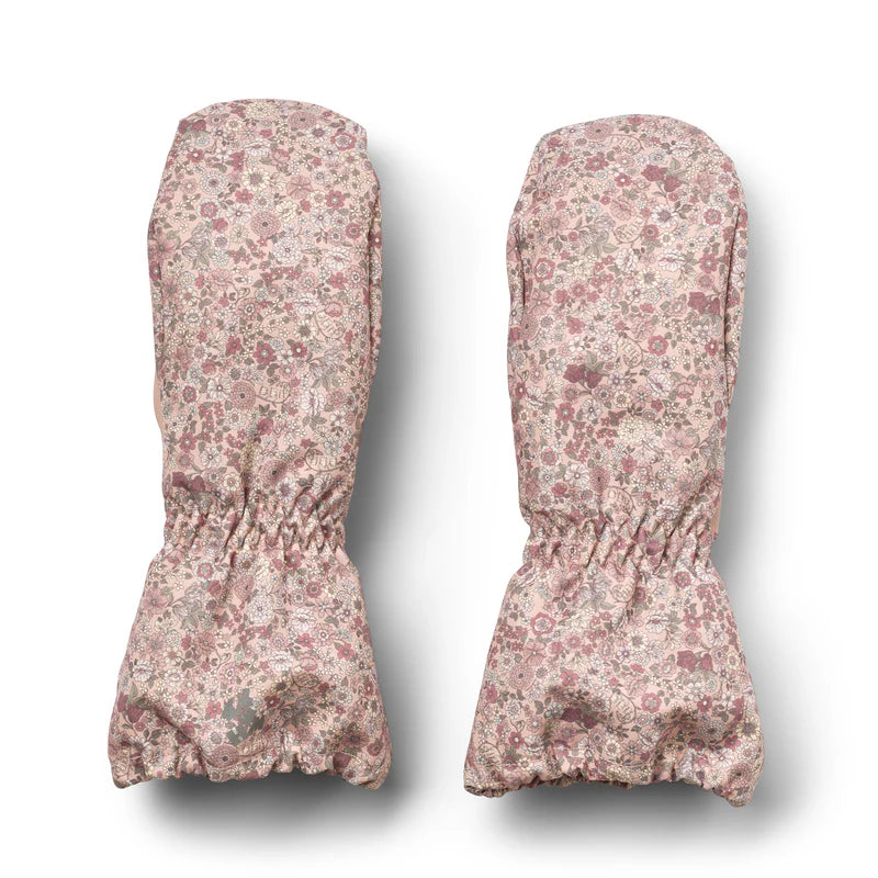 Wheat Kids Mittens Monta || Rose Dust Flowers