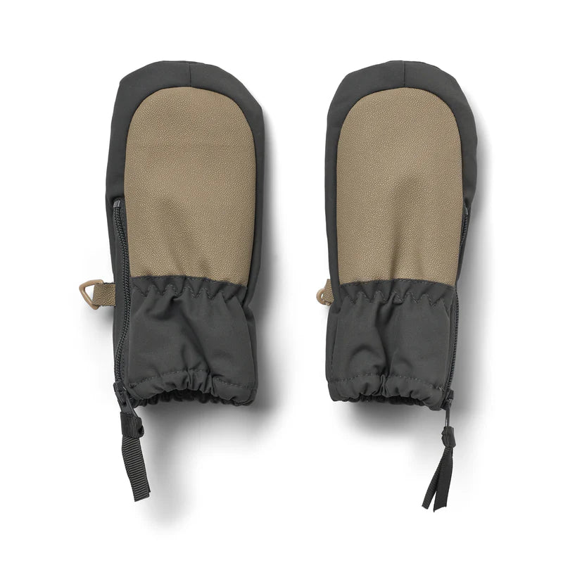 Wheat Kids Technical Mittens Zipper || Black Sea