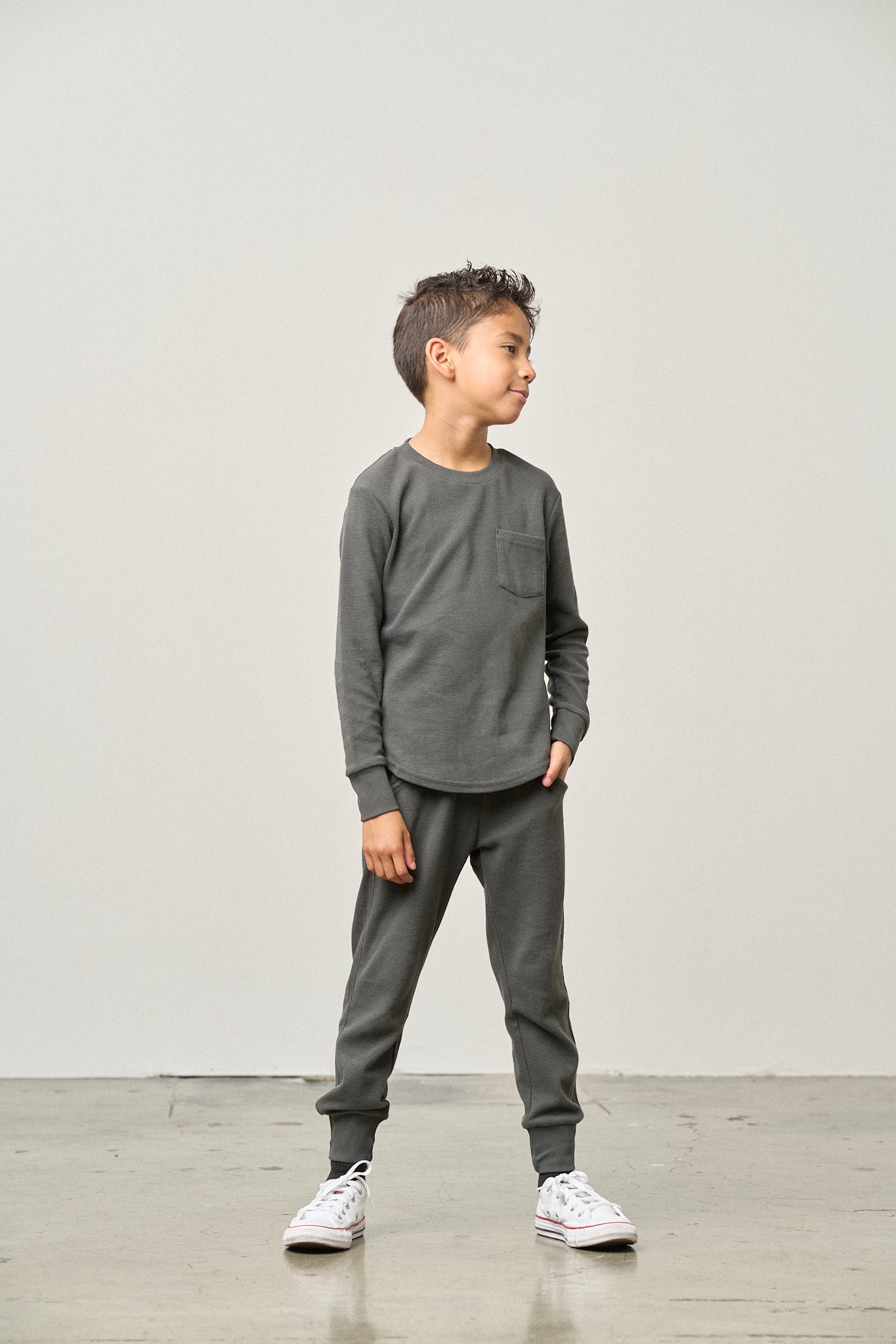 Little Bipsy Waffle Jogger || Shadow