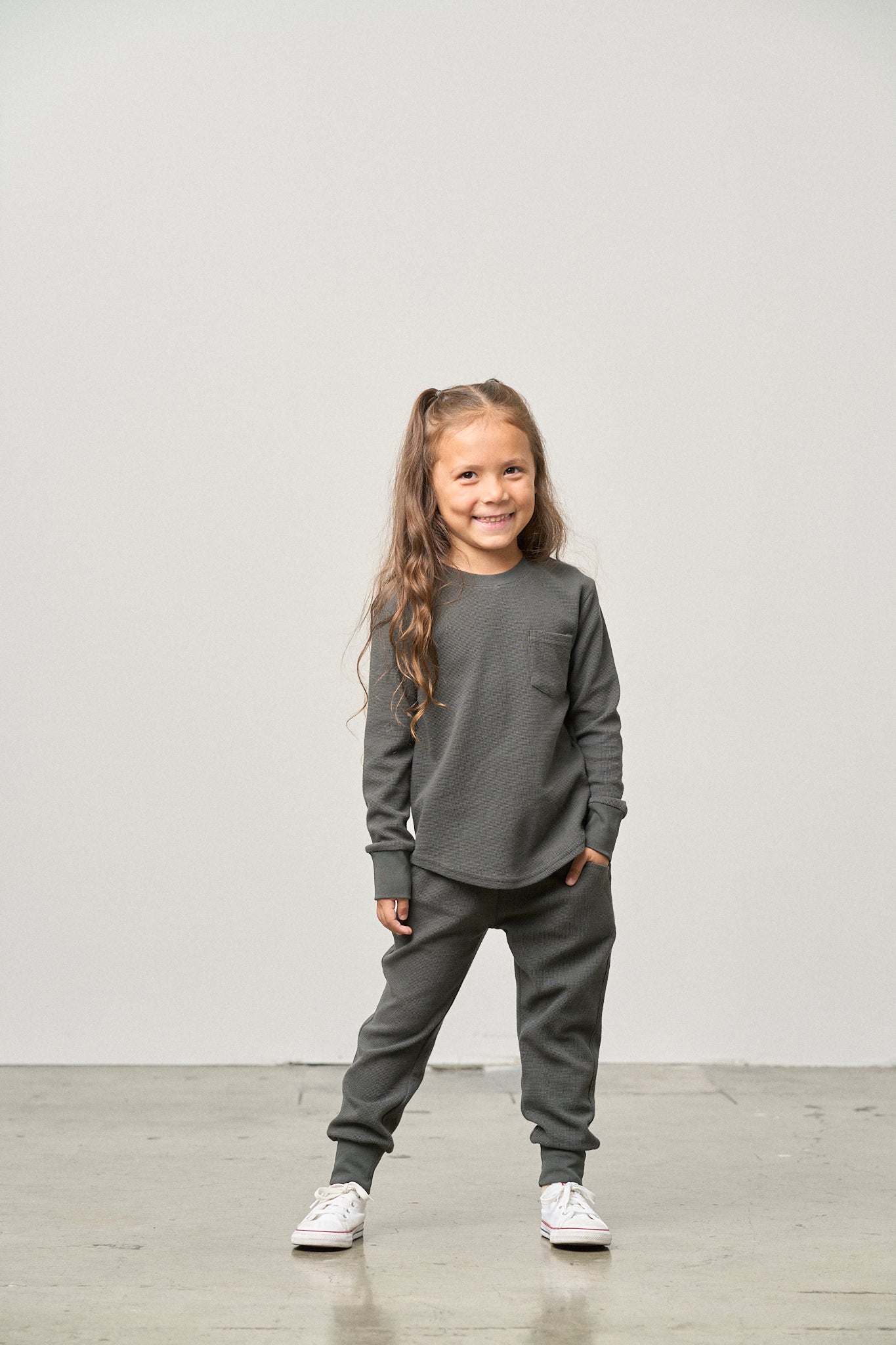 Little Bipsy Waffle Jogger || Shadow