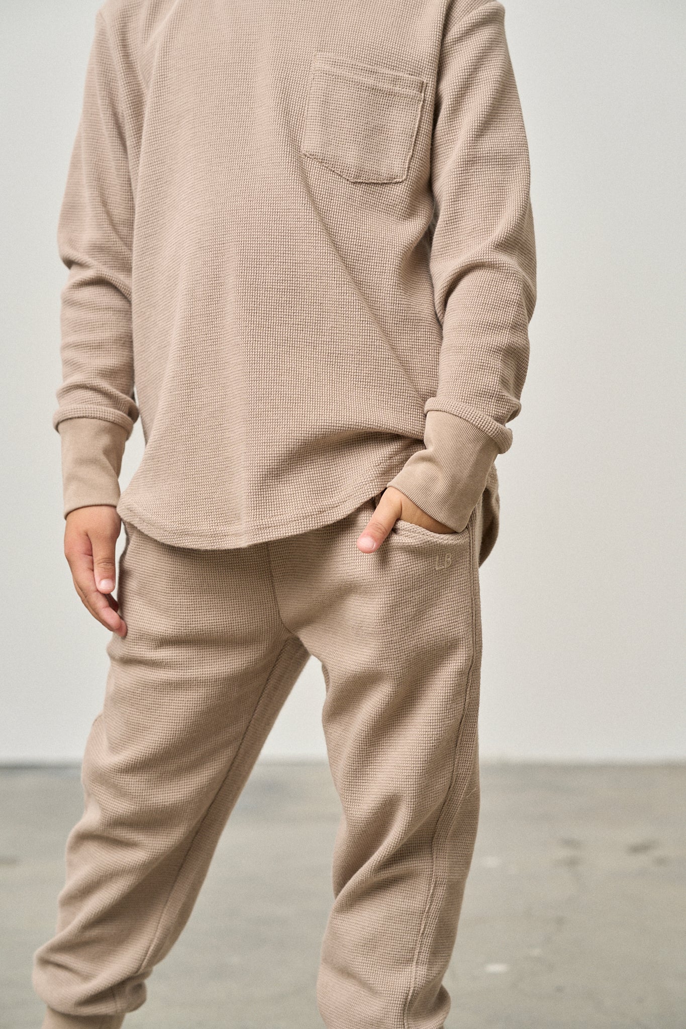 Little Bipsy Waffle Jogger || Mushroom