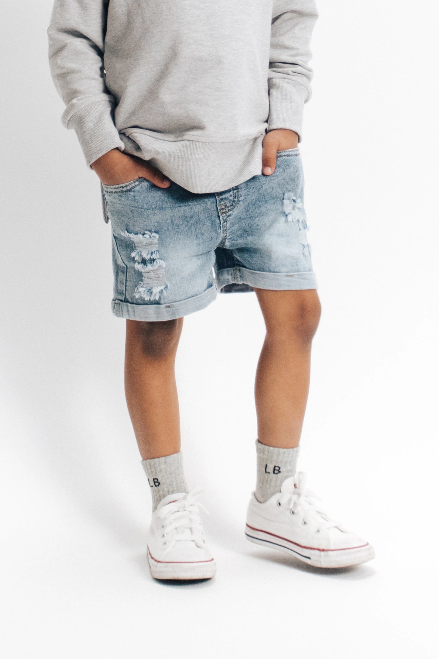 Little Bipsy Distressed Denim Shorts