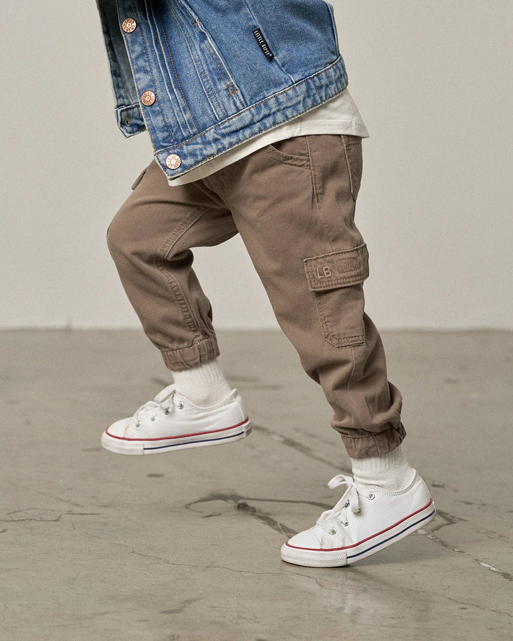 Little Bipsy Cotton Twill Jogger || Mushroom