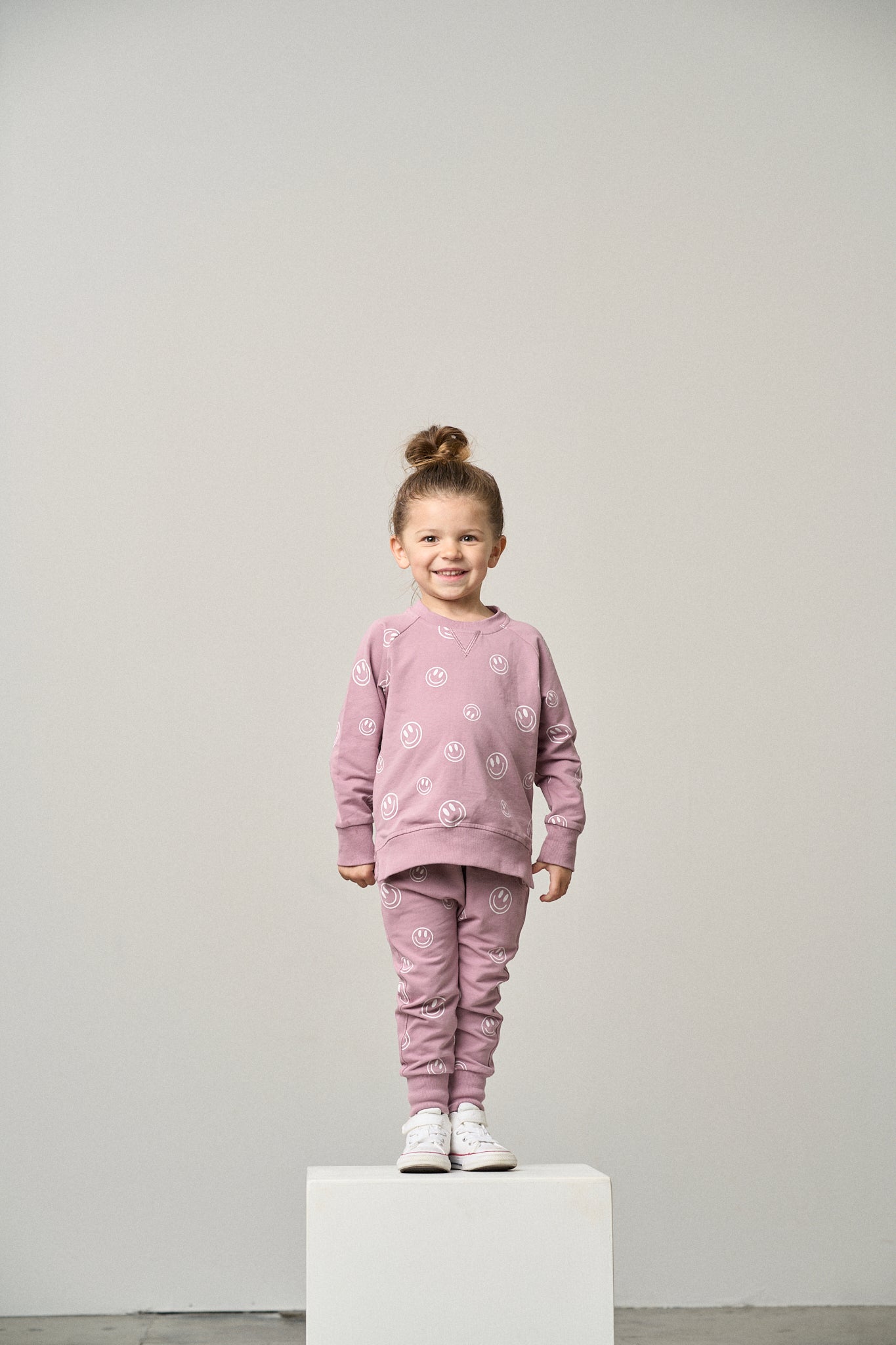 Little Bipsy Smiley Pullover || Dusty Purple