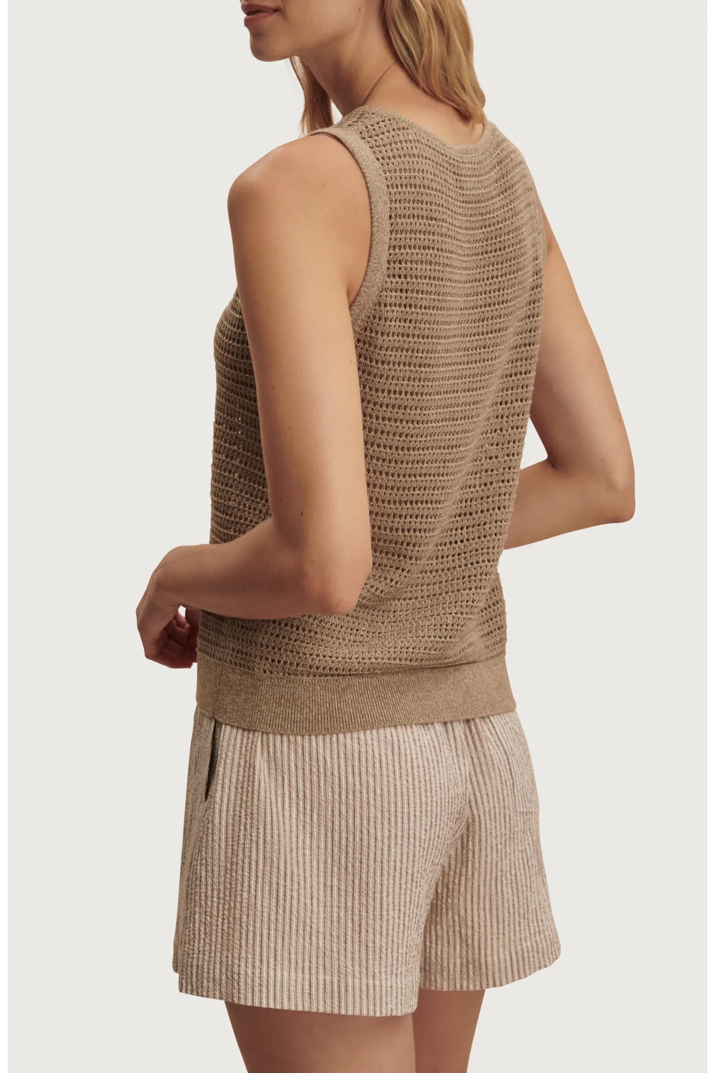 Varley Ramon Cotton Knit Tank || Sepia Twist