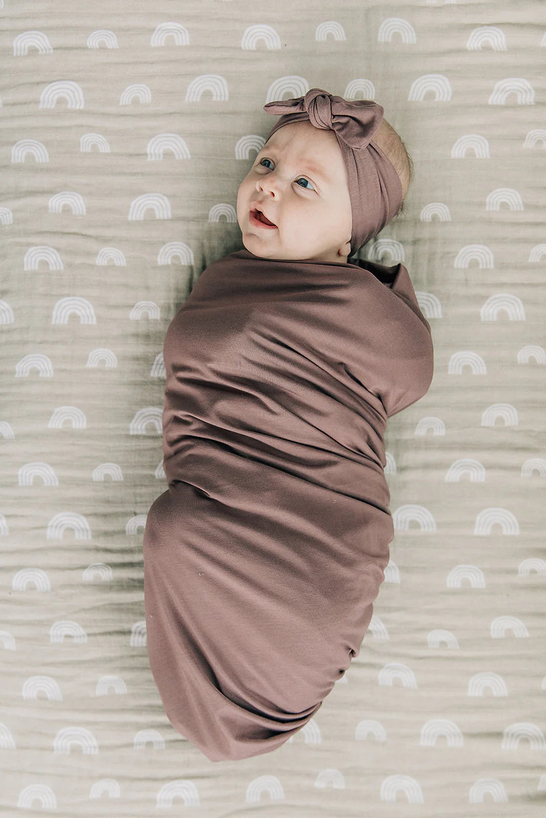 Mebie Baby Bamboo Stretch Swaddle || Plum