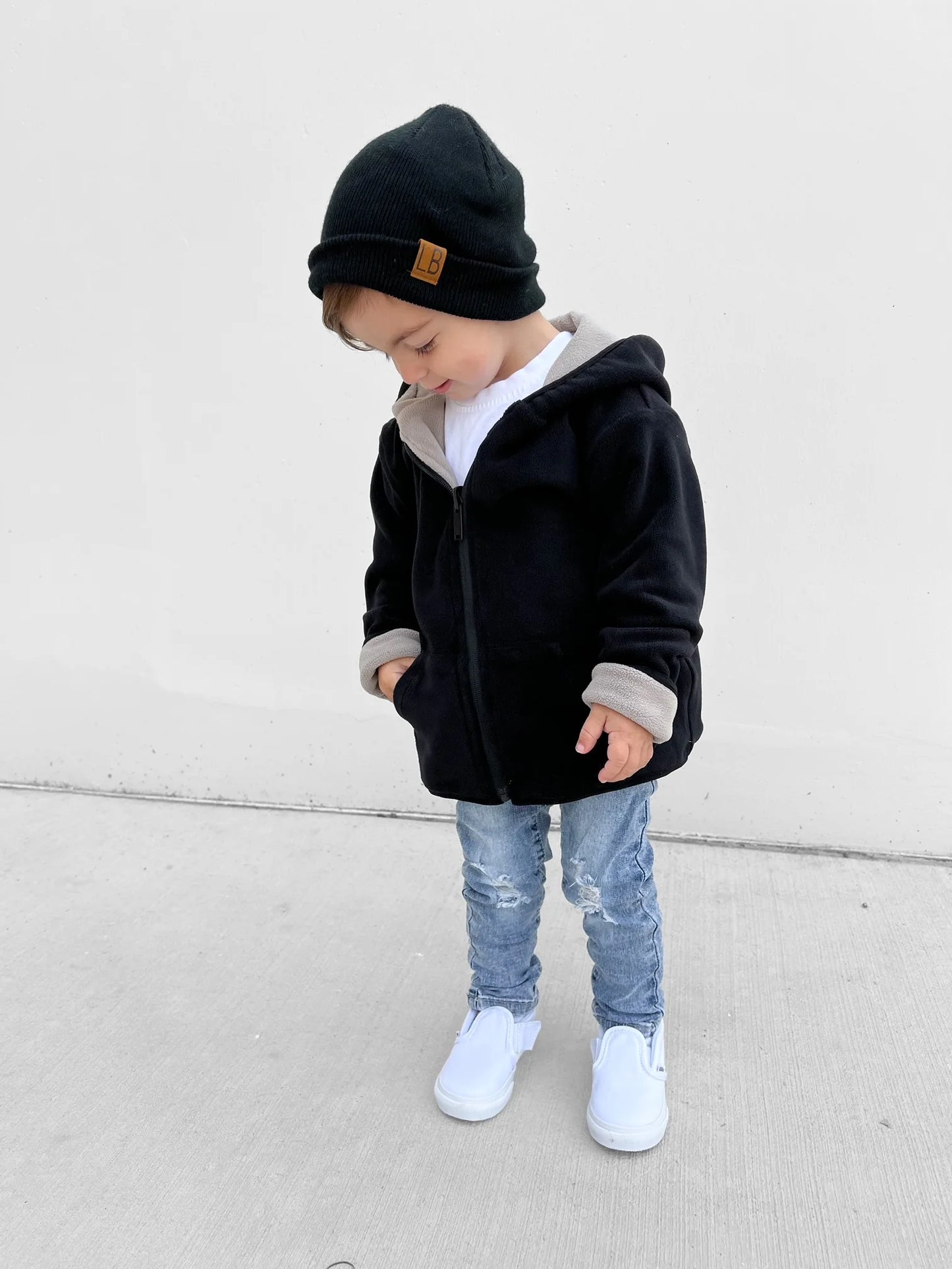 Little Bipsy Knit Beanie || Black