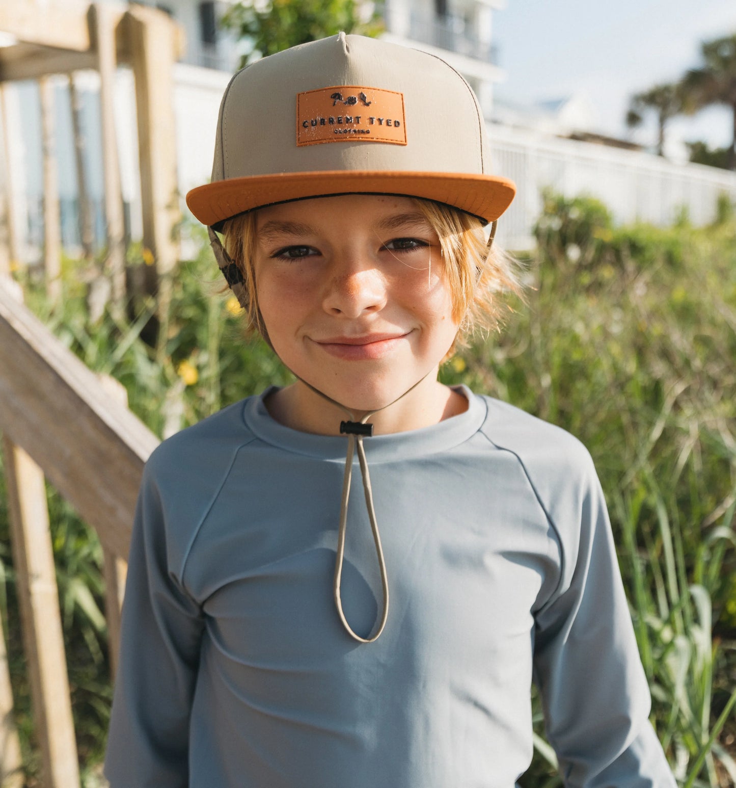 Current Tyed Classic Waterproof Snapback Hat || Earth Tonal Color Block
