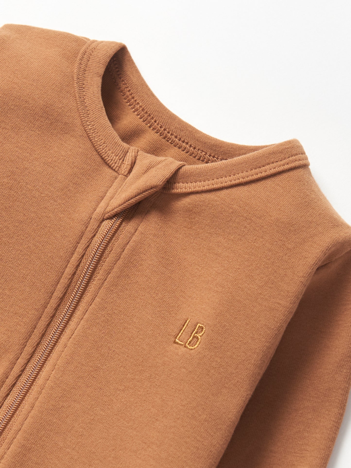 Little Bipsy 2-Way Zip Romper || Chestnut