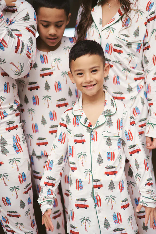 Bambi & Birdie Kids Collared Button Down Set || Cali Christmas