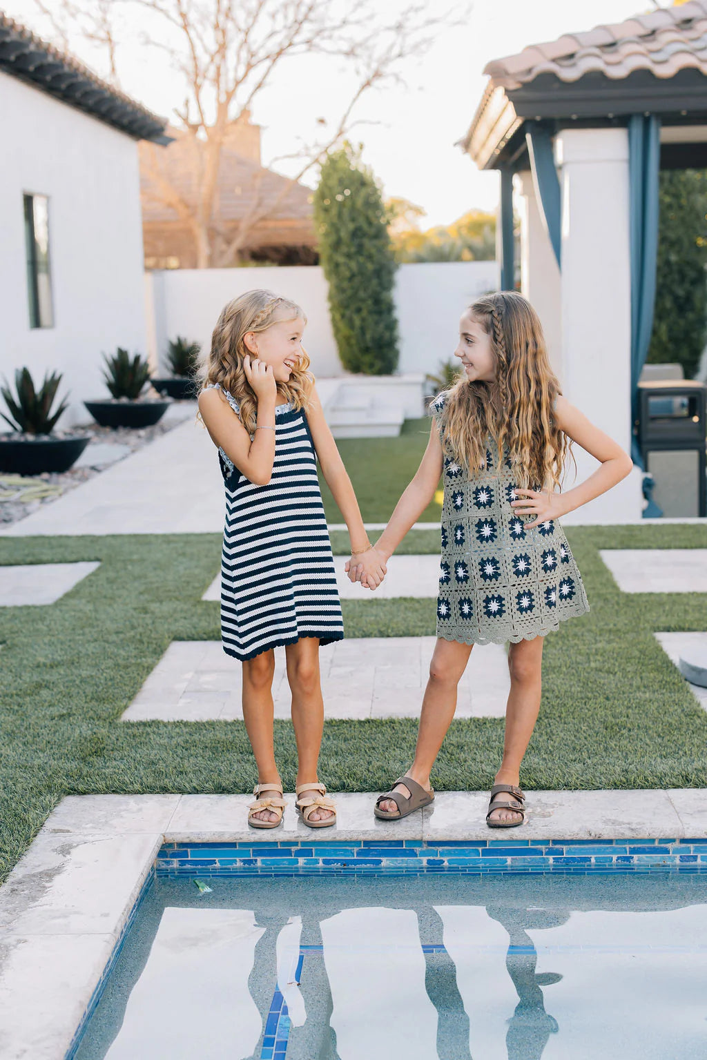 Mebie Baby Navy Stripe Knit Tank Dress