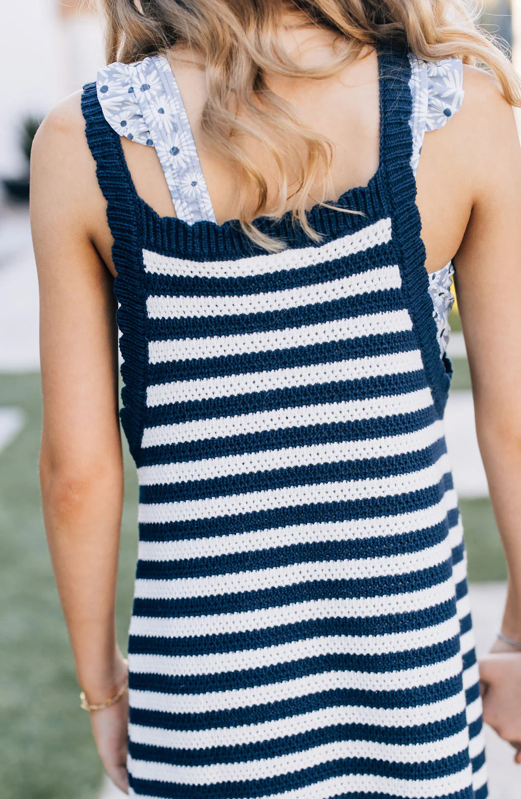 Mebie Baby Navy Stripe Knit Tank Dress