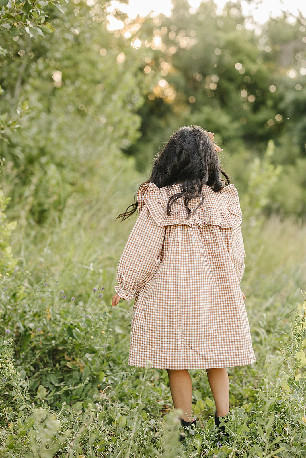 Mebie Baby Gingham Ruffle Dress
