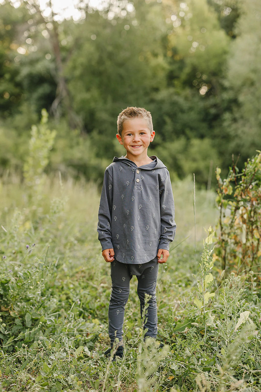 Mebie Baby Lightning Bolt Hooded Set