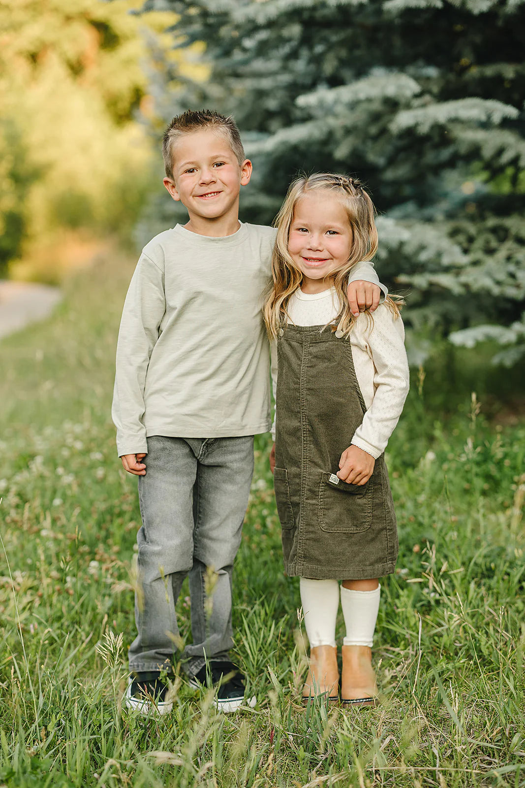 Mebie Baby Heather Sage Long Sleeve Cotton Tee