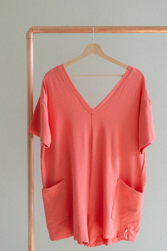 Jax and Lennon Ladies Shorts Romper || Watermelon Ice