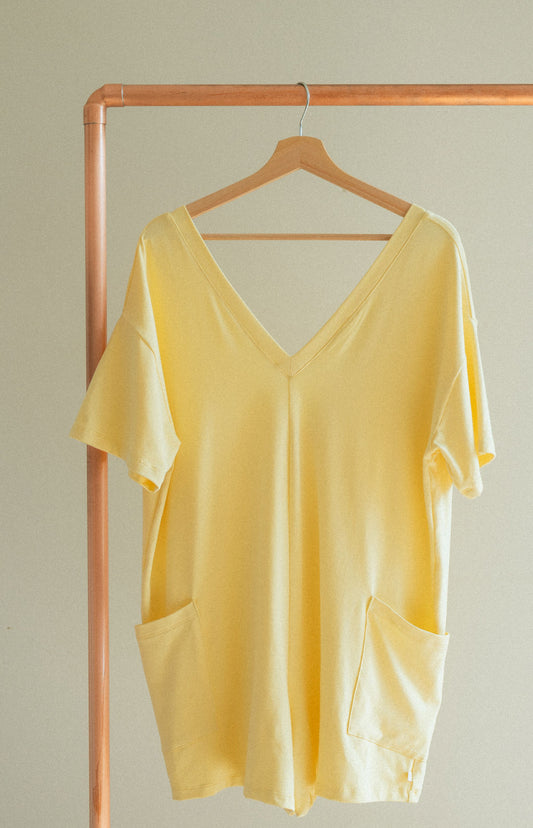 Jax and Lennon Ladies Shorts Romper || Lemon Gelato