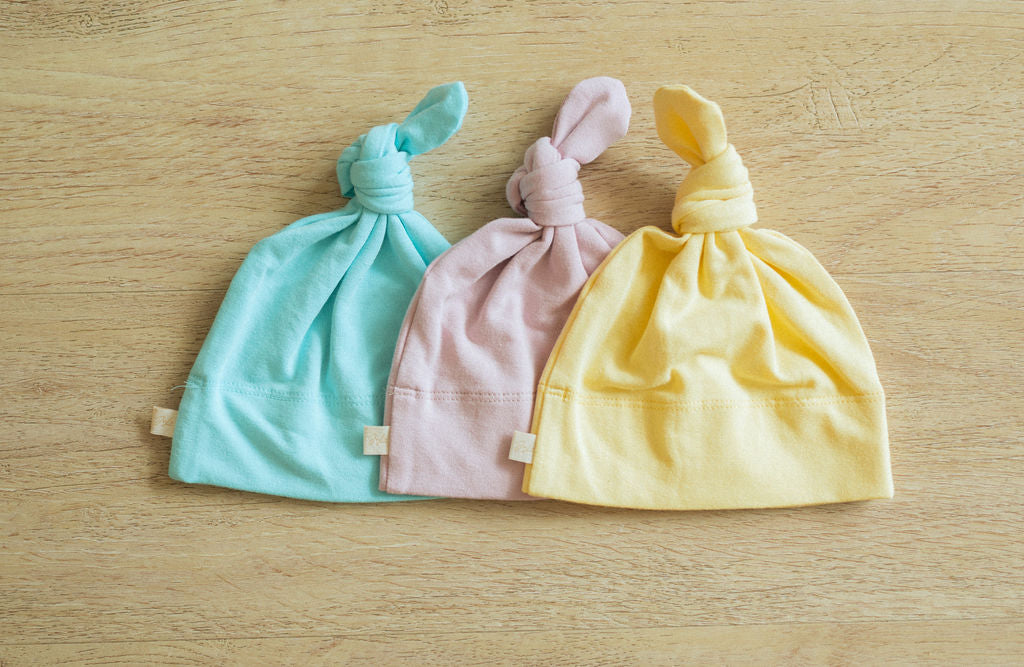 Jax and Lennon Infant Knot Hat || Lemon Gelato
