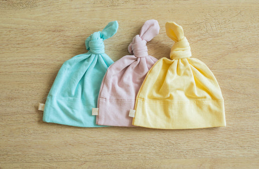Jax and Lennon Infant Knot Hat || Lemon Gelato
