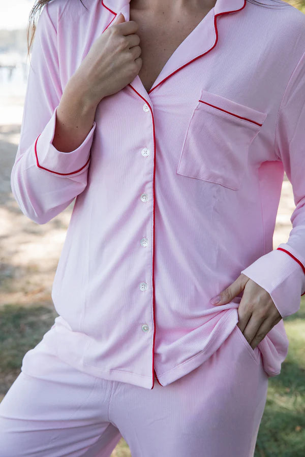 Bambi & Birdie Ladie's Collared Set || Pink