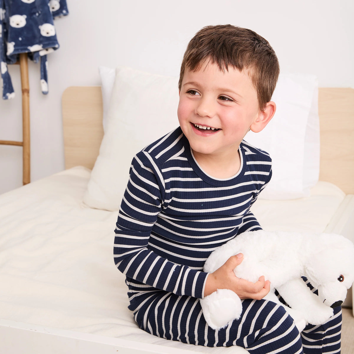 Petit Lem Modal PJ Set || Navy Stripe
